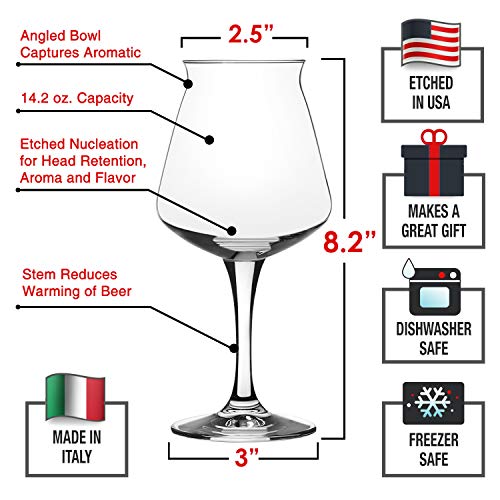 Nucleated Teku 3.0 Stemmed Beer Glass by Rastal Nucleation Pint