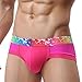 NEARTIME Men's Underwear, Mens Low Waist Boxers Briefs Men Underpants Soft Shorts … (L, E-Pink)