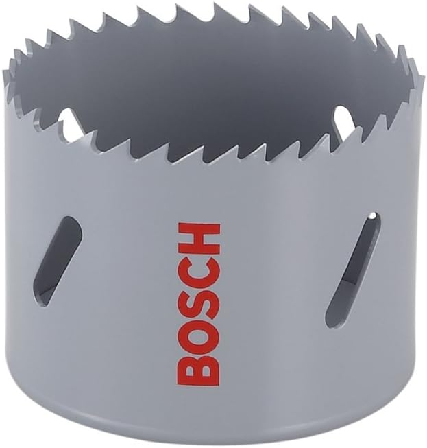 Bosch 2608580396 HSS Bi-Metal Hole Saw for Standard Adaptor 14 mm 9/16 inches, grey, 52 mm