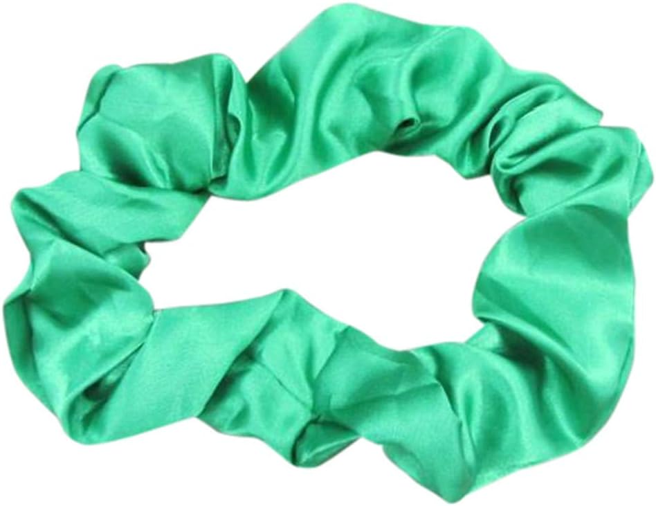 Extra Large Satin Hair Scrunchies (2 Pack) (Green)