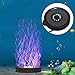 NICREW Multi-Colored Aquarium LED Bubbler Stone Disk, Fish Tank Bubbler with Auto Color Changing LEDs