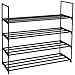 DazHom 4-Tier Shoe Rack, Shoe Racks Storage Organizer Closet, Metal Cabinet Stackable Shoe Rack Tower, Space Saving Organizer Shoe Shelf Durable Holds 20 Pairs, Black