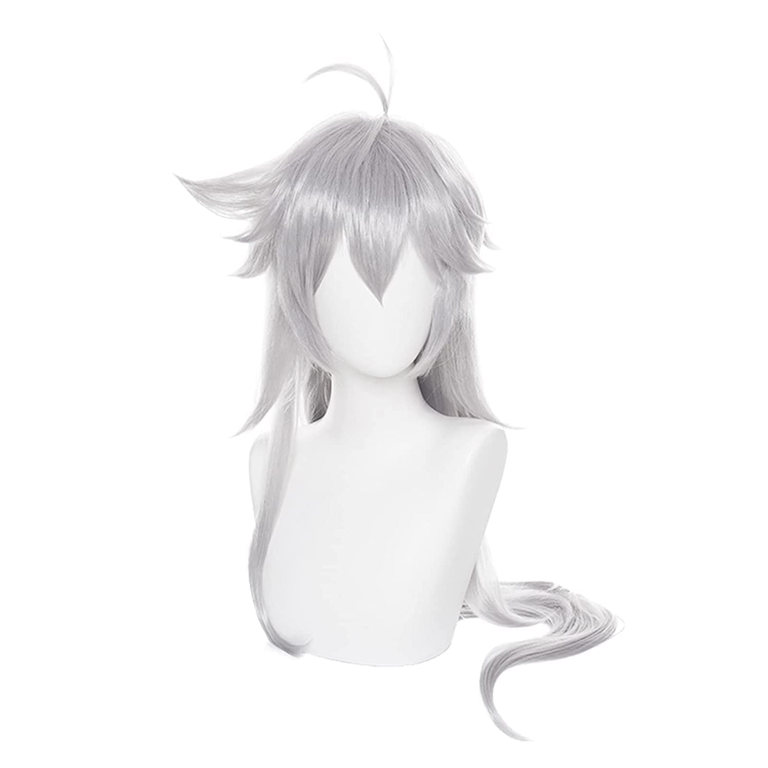 Silver Grey White Cosplay Wig Long Straight Heat Resistant Synthetic Costume Hairs for Unisen Adult Halloween Anime Comic Con Replacement Wigs โ image 1