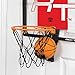 Rec-Tek Deluxe Over-the-Door Mini Basketball Hoop Game for Kids with Score Display and Ball Storage