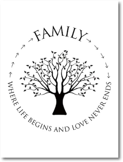 Affiche Citations De Famille Wall Art Toile Peinture Ou La Vie Commence Et L Amour Ne Se Termine Jamais Family Tree Poster Prints Salon Decoration Murale 16xinch 40x50cm Amazon Fr Bricolage