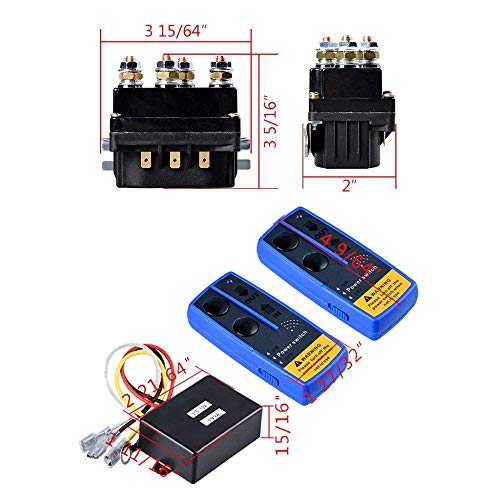 Atv 4x4車8000ポンド 100ポンドウインチ用ツインリモートコントロールユニバーサルウインチコンタクタソレノイドリレーコントローラ12v 500aスイッチボートトラック親指 Utv ホーム Wxq Xq Atv 産業用リレー用 制御部品 B08bhr4d3b