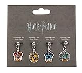 Silver Plated Harry Potter Set Of 4 Crest Slider Charms