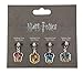Silver Plated Harry Potter Set Of 4 Crest Slider Charms