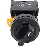 CS-30 Black 30mm Maintained Selector Switch 1NO 1NC 2 Positions