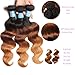 Jolia Hair 8A Brazilian Virgin Hair Weave Body Wave Ombre Blonde Human Hair Bundles 3 Tone #1B/4/27 Brazilian Hair Extensions No Shedding (22 24 33)