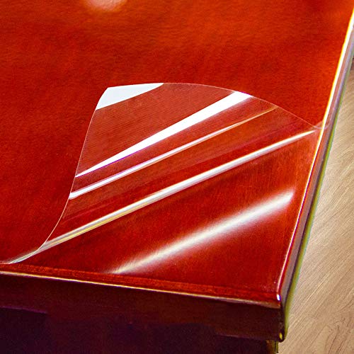 HOHOFILM Clear Self Adhesive Furniture Protective Film Cover Transparent Dinning Table Protector Coffee Table Top Marble Countertop Film,60"x118"