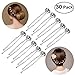 Pixnor 30pcs Bridal Clear Crystal Rhinestone Hair Pins Clips Decorative Wedding Flower for Women