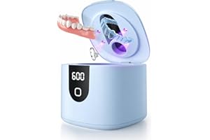 Ultrasonic Retainer Cleaner Machine, Upgraded 45kHz Ultrasonic Cleaner for Mouth Guard Braces, Night Guards, Toothbrush Heads