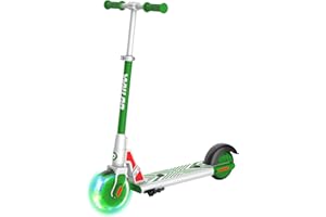 Gotrax GKS Lumios/Plus Kids Electric Scooter, Max 7.5MPH 7/6.25Miles Range 150W Motor with Flash Lights, 6" Solid Wheel, Electric Kick Scooter for Kids Ages 6-12