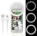Efanr Selfie Ring Light, USB Rechargeable 36 LED Clip On Cell Phone Camera Light Fill-in Lighting Spotlight for iPhone X 8 7 7 Plus 6 6S Plus iPad Samsung Galaxy HTC LG Smartphones (RK12 White)