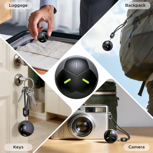 UGREEN FineTrack2 Soccer-Shaped Air Tracker Tag (iOS Only), Bluetooth Key Finder Compatible with Apple Find My, 7-Year Battery Life Smart Locator for Keys Luggage Wallet, Glow in The Dark, Waterproof