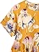 SheIn Women's Loose Ruffle Hem Peplum Short Sleeve Blouse Top One-Size Floral-Yellow