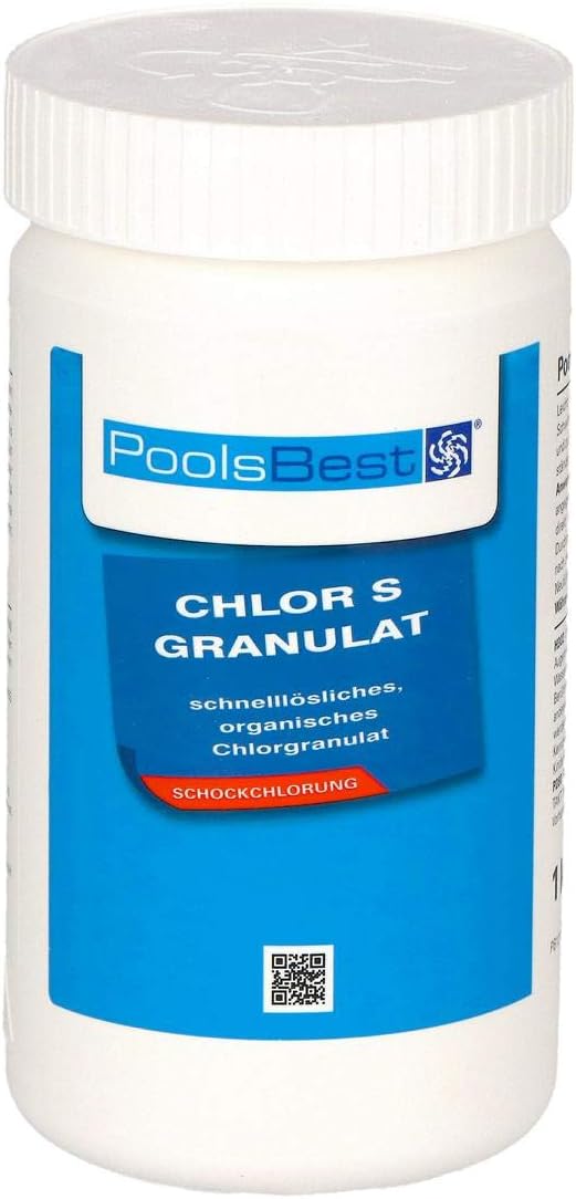 Poolsbest 1 Kg Chlorgranulat S Schnellloslich 56 Aktivchlor Wirksames Granulat Chlor Wirkt Schnell Gegen Bakterien Pilze Und Viren Amazon De Garten