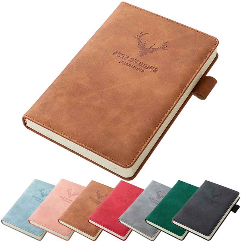 A5 Leather Ruled Notebook Elegant Business Notebook/Notepad, Journal Notebook with Pen Loop, 180 Sheets of Paper Perfect for Office School Home