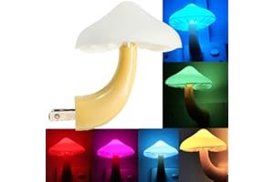 AUSAYE Sensor LED Night Light Plug in Lamp Mushroom Night Light 7-Color Changing Magic Pretty Mushroom-Shaped Night Lights for Adults Kids NightLight