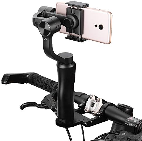 Bicycle Tire Mount Bracket Kit for 31.8mm Handle Bar, Addprime Stand Stable Phone Camera Selfie Navigator etc Durable Mutifunctional Aluminum Alloy Bicycle Stand for 1/4 Screw Stabilizer Black