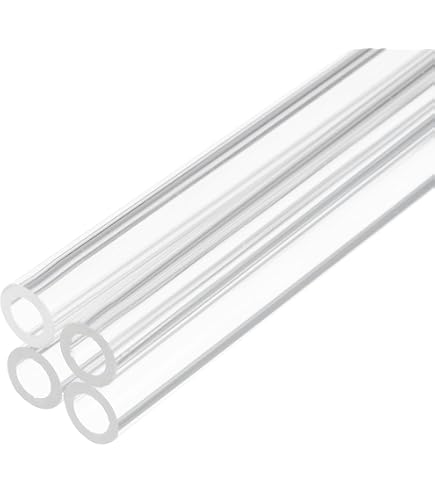 Clear Acrylic Plexiglass Tube - 7/8" OD X 3/4" ID X 12" Long | Thin Wall Lucite Round Tubing