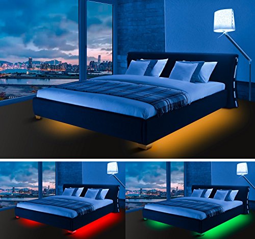 MINGER RGB Under Bed Light Wireless APP Control LED Strip Lights Sync Music, 2×4.92ft IP65 Waterproof Music Rope Lighting, 12V Power Supply Flexible RGB Light Strip, LED Bed Light Bedroom - Thumbnail 6