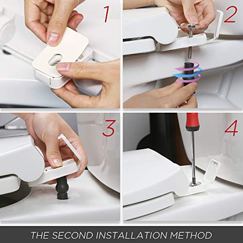 Elongated Toilet Seat with Built in Potty Training Seat, Kids