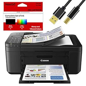 Canon Wireless Pixma TR-Series Inkjet All-in-one Printer with Scanner, Copier, Mobile Printing and Cloud + Bonus Set of…