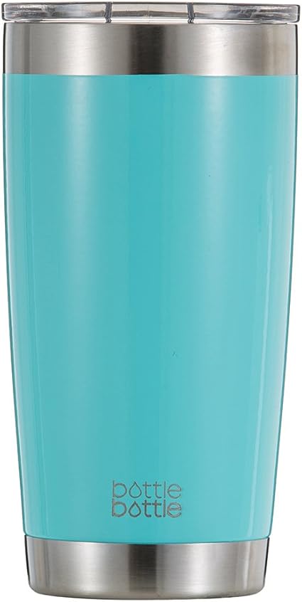 Amazon Co Jp タンブラー 600ml 真空 断熱 ステンレス 穴あるフタ付き ボトル コーヒー ビルー 学生 女性 男性 ティファニー青 Bottlebottle ホーム キッチン