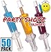 Halloween Party Shotz Jello Shot Syringes (Medium 1.5oz with CAPS) Plastic Reusable Shots for Halloween, Christmas, Thanksgiving, Bachelorette Parties Favors (1.5oz, 50)