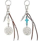 DELORIGIN 2Pcs Horse Saddle and Bridle Charm Clip Bridle Saddle Riding Hanging Ornament Round Sign Leather Cord Pendant for Bless This Horse and Rider Keep Safe Gifts Keychain Decoration