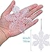 LimBridge 48 Pack Chrismtas Tree Hanging Crystal Clear Snowflakes Glitter Silver Icicles Shatterproof Ornament Decoration Set