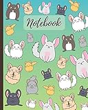 Notebook: Cute Chinchillas Cartoon Cover (Volume 2) - Lined Notebook, Diary, Track, Log & Journal - by Cute Love Fluff