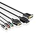 TNP Wii / PS3 to VGA Cable – HD Video + RCA Stereo Audio AV Extension Wire Cord Plug For HDTV Computer PC Monitor Display Compatible with Nintendo Wii and Sony PlayStation 3 PS3 Gaming Consolethumb 1