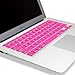 Kuzy Keyboard Cover for Older Version Pro 13 15 17 inch and Air 13 inch Computer Accessories Key Board Silicone Skin Protector - Neon Pink