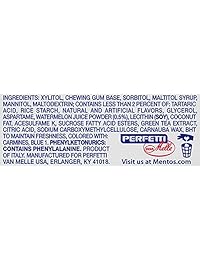 Mentos Pure Fresh Sugar-Free - Goma de masticar con Xylitol, sandía, botella de 50 piezas (paquete de 6)