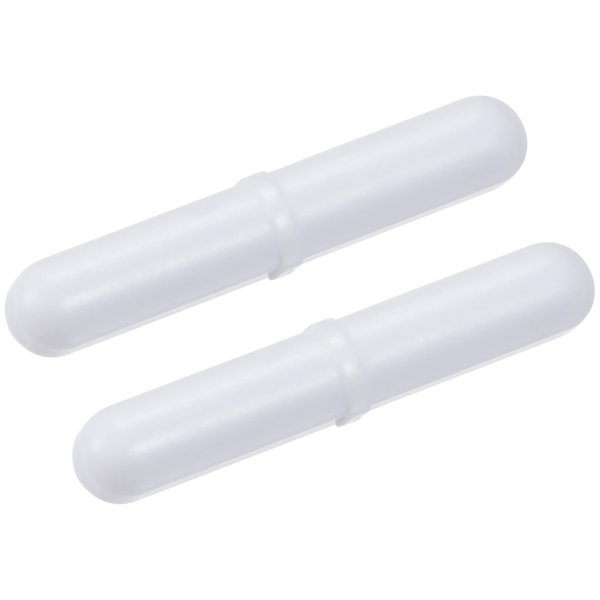 sourcing map Magnetic Stirrer Mixer Stir Bar Rod 60mm(2.36") with Ring Shape PTFE Coating Magnet White for Laboratory Pack of 2