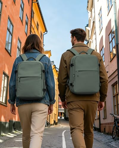 SZSYCN Ryanair 40 x 30 x 20 cm Airplane Backpack with Pump 40 x 20 x 25 cm Ryanair Vacuum Travel Bag 40 x 30 x 20 cm Airplane Hand Luggage Work Bag for Laptop, b70-green