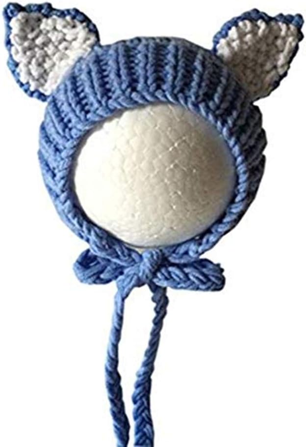 Newborn Baby Knit Costume Outfits Photography Props Animal Little Fox Hat