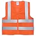 Neiko 53946A High-Visibility Safety Vest with Reflective Strips for Emergency, Construction, and Safety Use, Neon Orange, X-Large