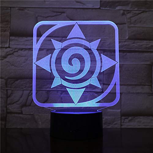 LED Blizzard Hearthstone Logo Changing Color USB Night Light and Decoration