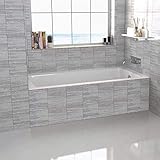 Fine Fixtures Tile-In White Soaking Bathtub, Built