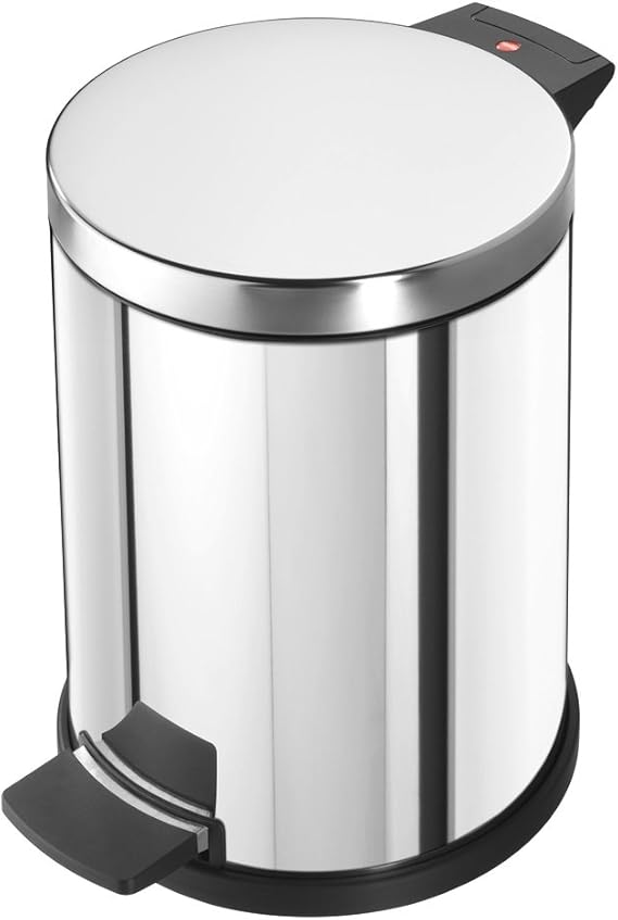 Hailo ProfiLine Solid M Mülleimer (aus Edelstahl, 12 Liter, verzinkter Inneneimer ...