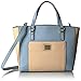 Anne Klein Perfect Tote Convertible Satchel, Ocean Blue-Natural