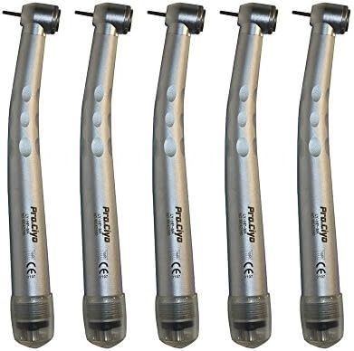 Ciyo Doctor's Tools New High Speed Handpiece Standard Head Torque Push Button Type 3 Water Spray (Pack of 5) 4 Holes (4H)