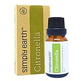Citronella Essential Oil (Ceylon) by Simply Earth - 15 ml, 100% Pure Therapeutic Grade