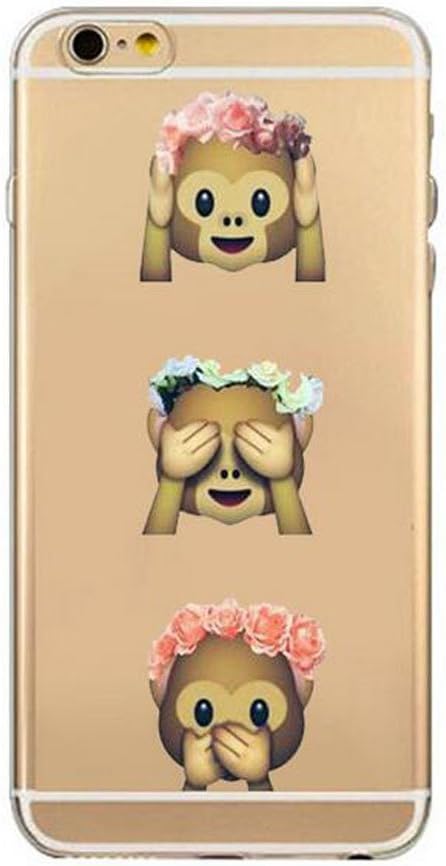 Jesiya Iphone 7 plus/Iphone 8 plus Emjio Case, Cute Cartoon Monkey Pattern Emoji Smile Painting Ultra Thin Soft TPU Clear Funny Case Cover For Iphone 7 plus 5.5"