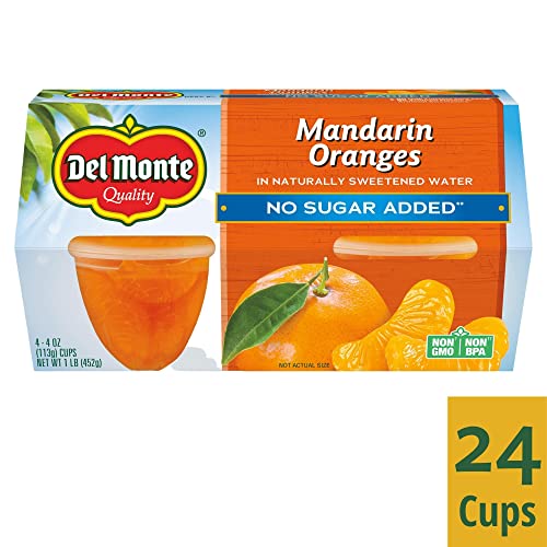 DEL MONTE Mandarin Oranges FRUIT CUP Snacks in Naturally Sweetened