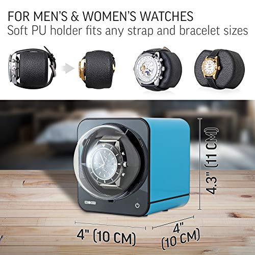Fancy Brick Stackable Watch Winder Add-On (Without AC Adapter) (Blue)